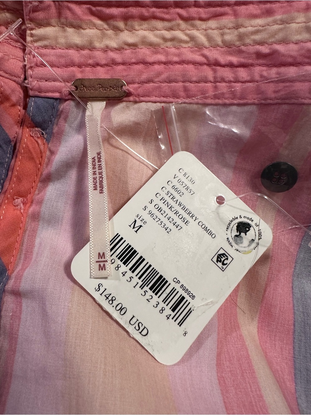 Free People Pink Multistripe Square-Neck Midi Dress - Picture 5 of 7